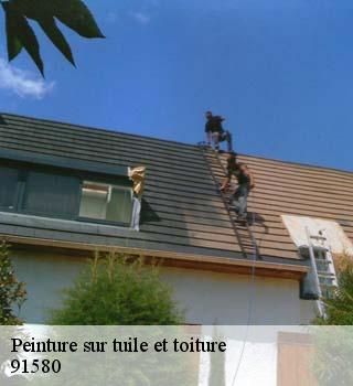 Peinture sur tuile et toiture  villeneuve-sur-auvers-91580 M. Legras